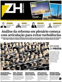 Capa do jornal Zero Hora 09/07/2019