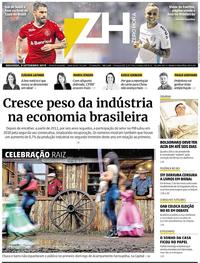 Capa do jornal Zero Hora 09/09/2019