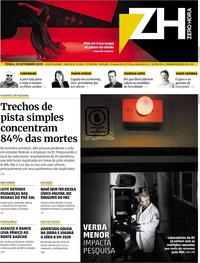 Capa do jornal Zero Hora 10/09/2019