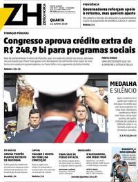 Capa do jornal Zero Hora 12/06/2019