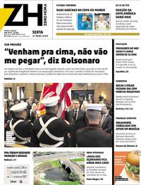Capa do jornal Zero Hora 17/05/2019