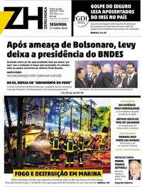 Capa do jornal Zero Hora 17/06/2019