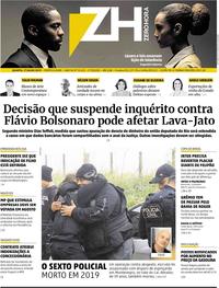 Capa do jornal Zero Hora 17/07/2019