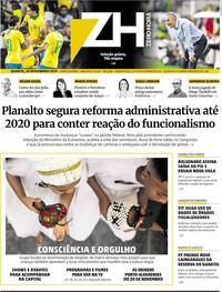 Capa do jornal Zero Hora 20/11/2019
