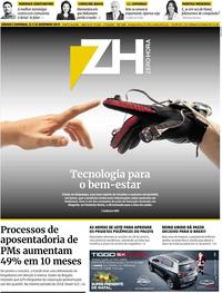 Capa do jornal Zero Hora 21/12/2019