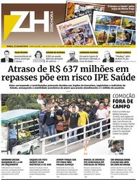 Capa do jornal Zero Hora 24/07/2019