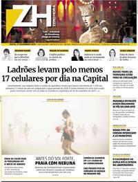 Capa do jornal Zero Hora 27/12/2019