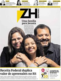 Capa do jornal Zero Hora 28/12/2019