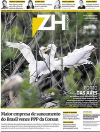 Capa do jornal Zero Hora 30/11/2019