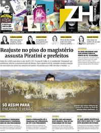 Capa do jornal Zero Hora 30/12/2019