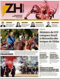 Capa do jornal Zero Hora 01/06/2020