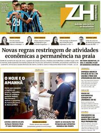 Capa do jornal Zero Hora 01/12/2020