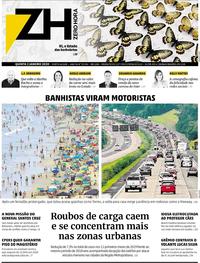 Capa do jornal Zero Hora 02/01/2020