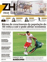 Capa do jornal Zero Hora 03/09/2020
