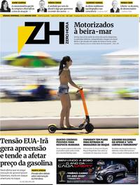 Capa do jornal Zero Hora 04/01/2020