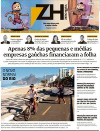Capa do jornal Zero Hora 04/06/2020