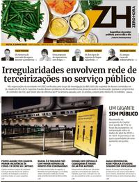 Capa do jornal Zero Hora 05/06/2020