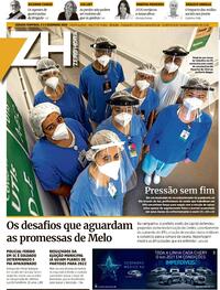 Capa do jornal Zero Hora 05/12/2020