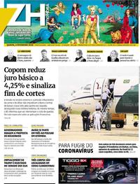 Capa do jornal Zero Hora 06/02/2020