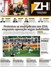 Capa do jornal Zero Hora 06/11/2020