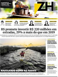 Capa do jornal Zero Hora 07/02/2020