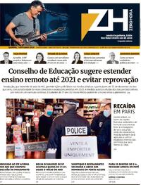 Capa do jornal Zero Hora 07/10/2020