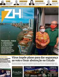 Capa do jornal Zero Hora 07/11/2020