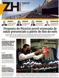 Capa do jornal Zero Hora 12/08/2020