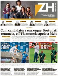 Capa do jornal Zero Hora 12/11/2020
