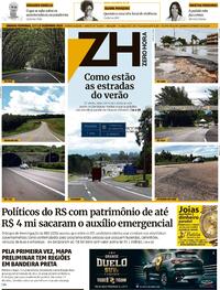 Capa do jornal Zero Hora 12/12/2020