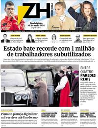 Capa do jornal Zero Hora 13/01/2020