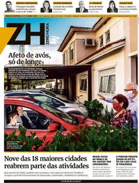 Capa do jornal Zero Hora 13/04/2020