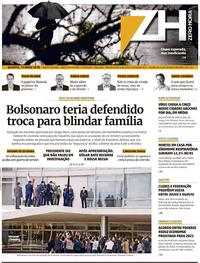 Capa do jornal Zero Hora 13/05/2020