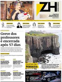 Capa do jornal Zero Hora 15/01/2020