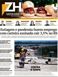 Capa do jornal Zero Hora 16/10/2020