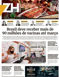 Capa do jornal Zero Hora 18/12/2020