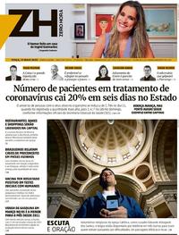 Capa do jornal Zero Hora 19/05/2020
