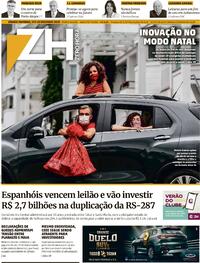 Capa do jornal Zero Hora 19/12/2020