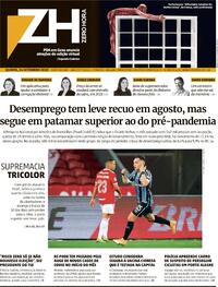 Capa do jornal Zero Hora 24/09/2020