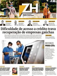 Capa do jornal Zero Hora 26/05/2020