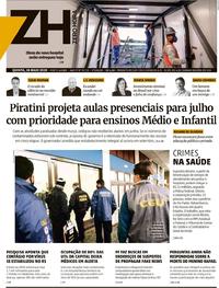 Capa do jornal Zero Hora 28/05/2020