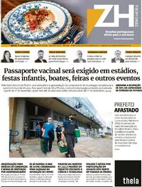Capa do jornal Zero Hora 01/10/2021