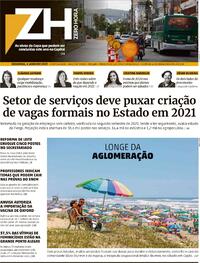 Capa do jornal Zero Hora 04/01/2021