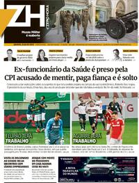 Capa do jornal Zero Hora 08/07/2021
