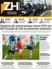 Capa do jornal Zero Hora 12/07/2021