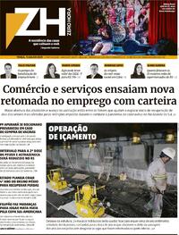 Capa do jornal Zero Hora 13/07/2021