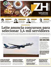 Capa do jornal Zero Hora 15/01/2021
