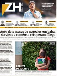 Capa do jornal Zero Hora 16/04/2021