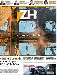 Capa do jornal Zero Hora 17/07/2021