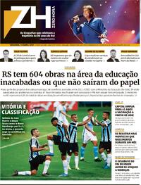 Capa do jornal Zero Hora 19/04/2021